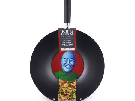 Ken Hom Excellence Non-stick Carbon Steel Wok 35cm Online Sale