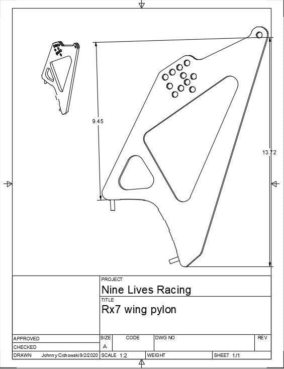 Fc Rx7 Wing Mounts - Pylons Only Sale