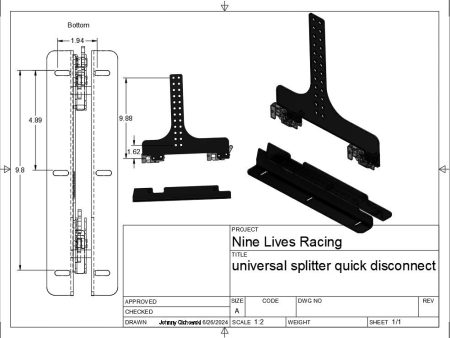 Chassis mount Splitter quick release kit Online