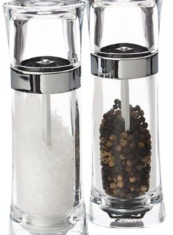 Maxwell & Williams Click Acrylic Salt & Pepper Mill Set 13cm For Sale