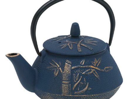 Avanti Bamboo Cast Iron Teapot - 800ml - Navy bronze For Discount