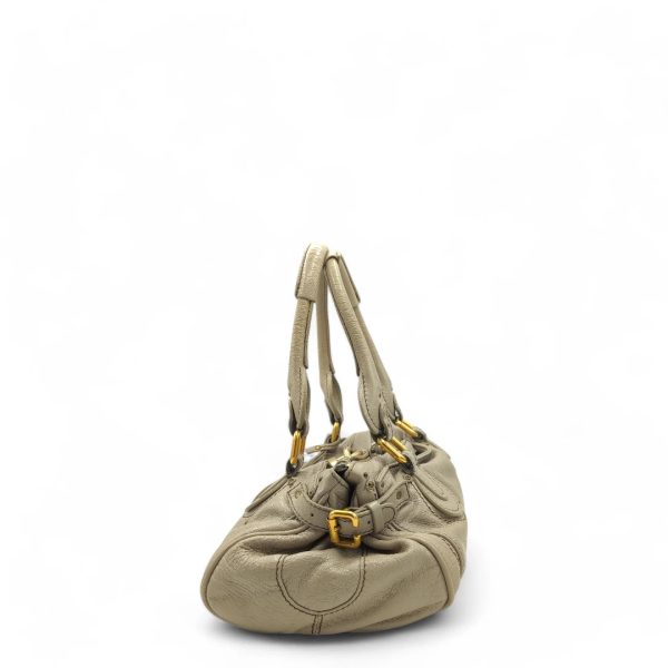 Chloé Handtasche Paddington aus Leder hellgrau on Sale