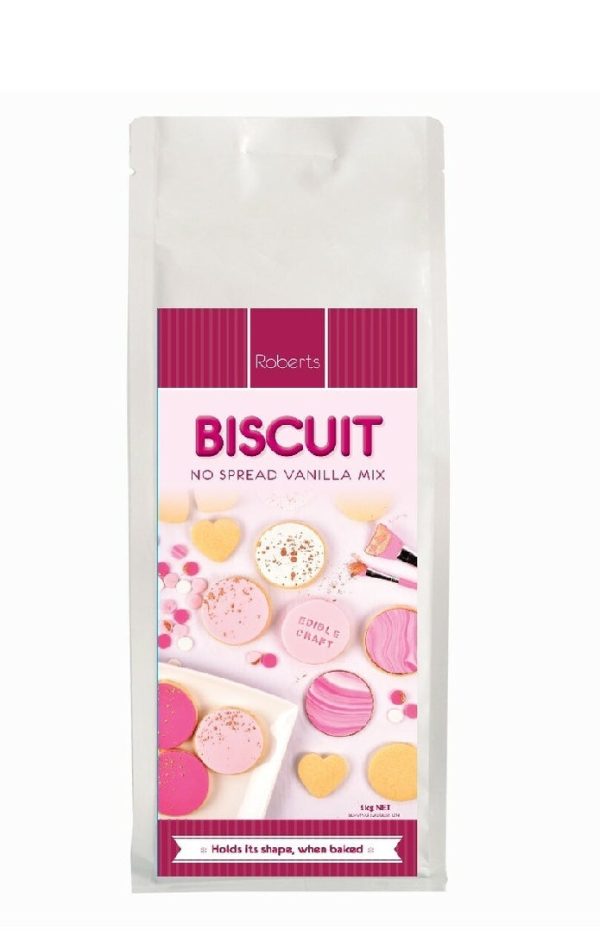 Roberts Edible Craft - Biscuit No Spread Vanilla Mix 1kg Cheap