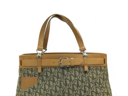 Dior Handtasche   Shopper mit hellbraunen Lederdetails monogram khaki Sale