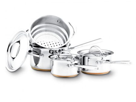 Essteele Per Vita - 4 Piece Set 14 18 20cm Saucepans + Steamer Online Sale