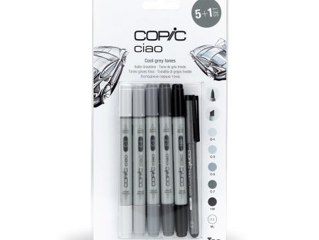 Huopakynä Copic Ciao 5+1 kpl Grey tones cool For Sale