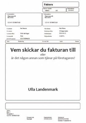 Vem skickar du fakturan till : eller är det någon annan som tjänar på företagaren? Supply